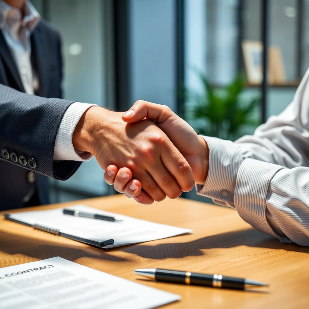 Conseiller Payvora et client satisfait après signature d'un crédit